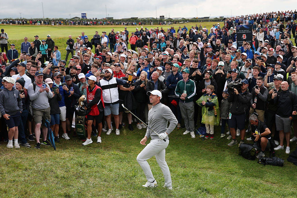 Rory McIlroy on the second hole at Royal Portrush